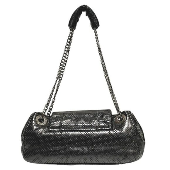 CHANEL Black Leather Shoulder Bag - Picture 2 of 9